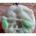 thumbnail image 4 of Certified Hand Carved Green Natural Myanmar Burma A Jade Jadeite Bird Flower Pendant Necklace, 4 of 9