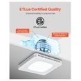 thumbnail image 6 of Bathroom Exhaust Fan with RGB Lights, 80-130 CFM Quiet Vent Fan, 1.5 Sones DC Motor, for Bathroom, KTV, Laundry Room, White, 6 of 8
