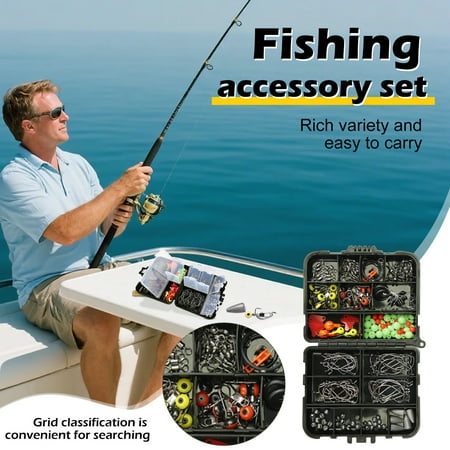 YUANGUI Fishing LuresFishing Lures Baits Tackle Including Crankbaits Spinnerbaits Plastic Worms Jigs Topwater Lures Tackle Box and More Fishing Gear Lures Kit Set 205Pcs Fishing Lure Tackle