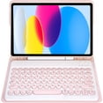 thumbnail image 2 of REQO Keyboard Case for Samsung Galaxy Tab S9 2023 11 inch SM-X710/X716B/X718U, Detachable Bluetooth Keyboard with Pencil Holder,Pink, 2 of 5