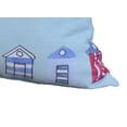 thumbnail image 2 of Simply Daisy, 16" x 16" Multi Beach Hut, Stripe Print Outdoor Pillow, Aqua, 2 of 2