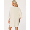 thumbnail image 5 of DARING DIVA Women's 2-Piece Plus Size Workout T-Shirt with Biker Shorts Set L Beige, 5 of 7