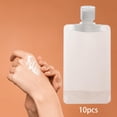 thumbnail image 4 of 10 piezas de contenedores de artículos de tocador de bolsa vacía recargable de viaje portátil, transparente Anti 100 mml jinwen Bolsa comprimible vacía, 4 of 7