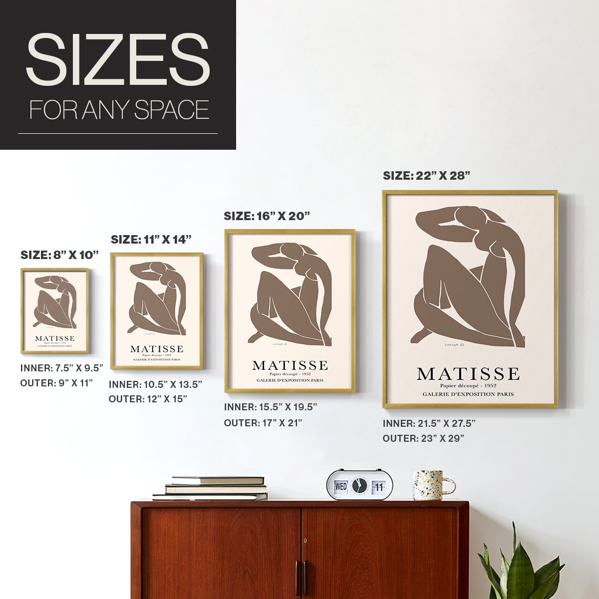 Matisse CCVI in Solid Wood 8 x 10 Framed Print