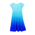thumbnail image 4 of EnJoCho Girls Casual Smoc𝗄ed Dress Square Neck Puff Short Sleeve Ruffle Dresses 4-13 Years Summer Tank Dresses Youth, 4 of 4