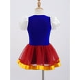 thumbnail image 4 of MSemis Kids Girls Ballet Dance Leotard Dress Ringmaster Cosplay Costume Mesh Tutu Skirt Red 16, 4 of 8