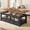 Black + Brown, variant on 47.2" Farmhouse Lift Top Coffee Table with 2 Drawers, Wood Center Table with Hidden Compartment & Hydraulic Lifting Mechanism, Multi-Functional Storage Tea Table for Living Room, Brown
