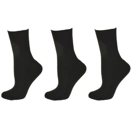 

Health Diabetic Arthritic Cotton Cushioned Sole Women s 3 Pair Pack(Black)