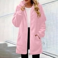thumbnail image 2 of HAiming Long Fleece Jackets for Women Long Sleeve Zip up Hooded Comfy Casual Coats Fall Winter Workout Tops with Pockets, 2 of 9