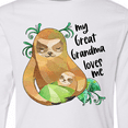 thumbnail image 4 of Inktastic My Great Grandma Loves Me Cute Sloth and Baby Long Sleeve Youth T-Shirt, 4 of 5