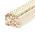 thumbnail image 1 of Palos de Madera Cuadrados, 20"x1/8"x1/8" Varilla de Madera Sin Acabado para Manualidades 40pcs, 1 of 5