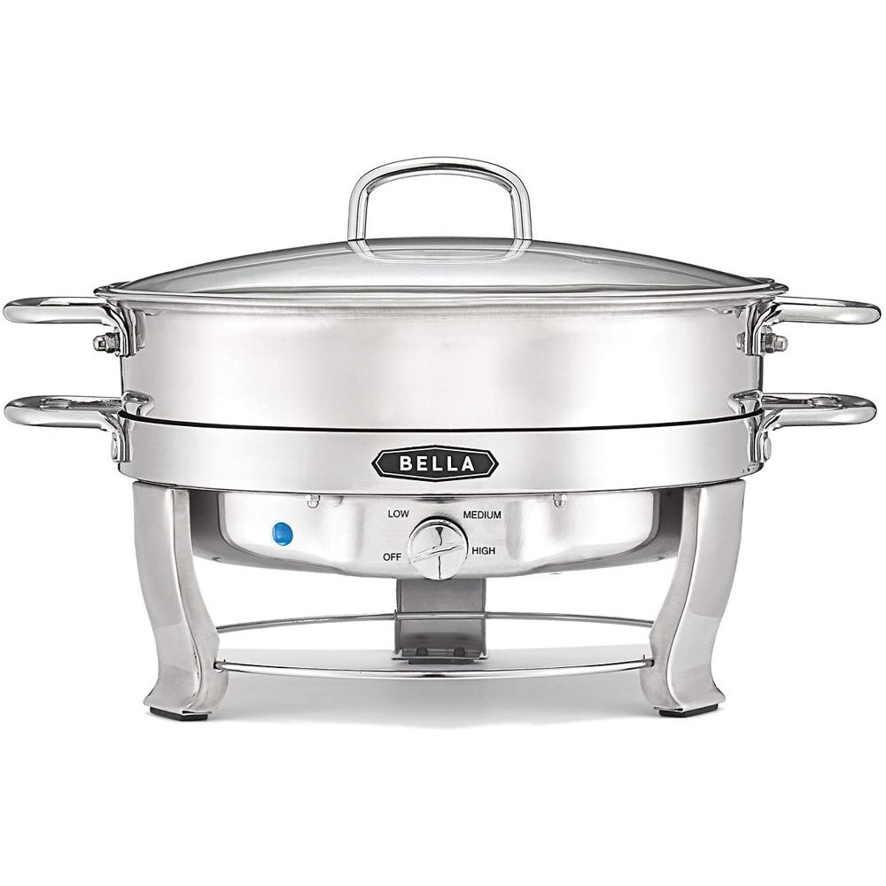 Bella 13423 Electric chafing dish 5 qt stainless steel Walmart