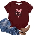 thumbnail image 4 of Mother's Day Summer Clothes Womens Clothes Short Sleeve Tee Mom/Mama Letter Printed Casual Base T Shirts Loose Fit (S, Red 05), 4 of 4