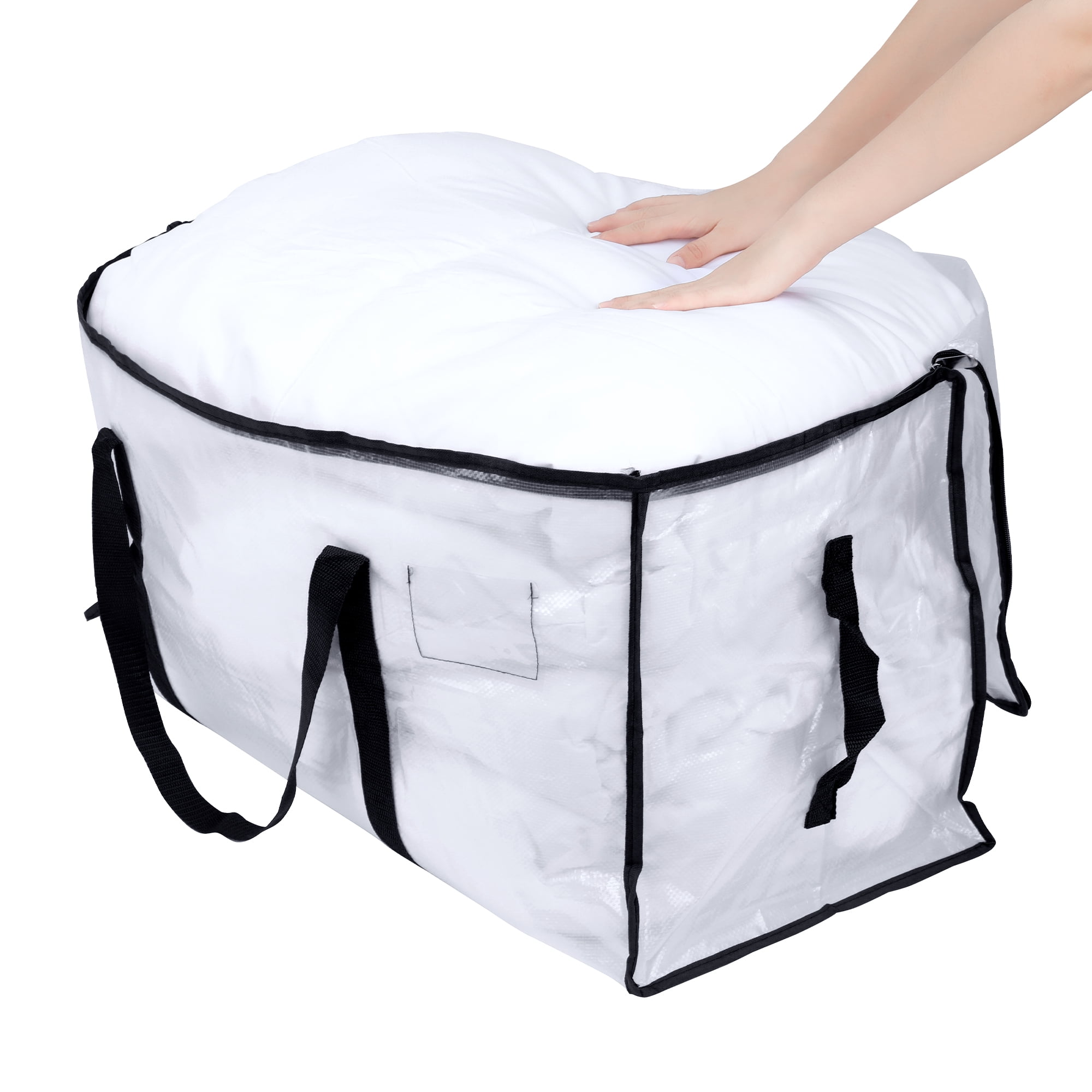 Unique Bargains 1 Pack Clothes Storage Foldable Storage Bags for Closet Organizers Black