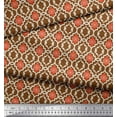 thumbnail image 3 of Soimoi Poly Georgette Fabric Ornament & Quatrefoil Damask Fabric Prints By Yard 52 Inch Wide, 3 of 3