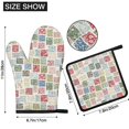 thumbnail image 3 of Pioneer Flower Floral Print Pattern 1-Pack Oven Mitts Set, Heat Resistant Kitchen Gloves, 7.7" X 12", 3 of 6