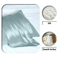 thumbnail image 4 of SLIKOFA Natural Mulberry Silk Pillowcase for Hair and Skin Silk Pillow Case with Hidden Zipper Soft Breathable Smooth Cooling Silk Pillow Covers for Sleeping (Haze Blue,Standard 20"X26",1Pcs), 4 of 7