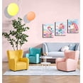 thumbnail image 5 of Unicorn Wall Decor Pictures Pink Girls Room Bedroom Bathroom Wall Art Cute Mermaid Flamingo Watercolor Painting Artwork Pink Rainbow Framed Canvas Print Nursery Kids Birthday Gifts 3 Pieces, 5 of 7