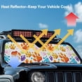 thumbnail image 4 of HUIACONG Colorful Dog Paws Windshield Sunshade Car Sun Shade Heat Shield Sunshade Sun Visor Mat for 1997-2017 Jeep Wrangler Rubicon Sahara TJ JK JKU 2/4 Doors, 4 of 6