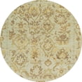 thumbnail image 1 of Ahgly Company Machine Washable Indoor Round Abstract Metallic Gold Area Rugs, 8' Round, 1 of 7
