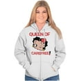 thumbnail image 5 of Queen Of Carefree Betty Boop Zip Hoodie Sweatshirt Women Brisco Brands M, 5 of 6