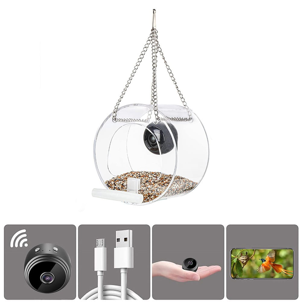 Bird Feeder With Wireless Outdoor Camera, Bird House With 720P Camera Night Version Wifi Camera For Outdoor Garden