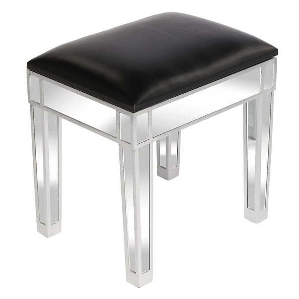 Ktaxon Mirrored Vanity Stool Makeup Bench Dressing Stools Cushioned