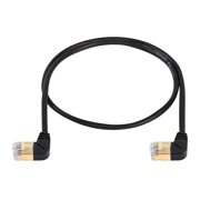 ERUCND-90 Degree Cat8 Ethernet Cable, High Speed 40Gbps 2000Mhz Network Cord, with Gold Plated Plug SFTP Wires CAT8 RJ45 Connector Gaming LAN Cable,for PC, Router 0.5M (Right to Right)