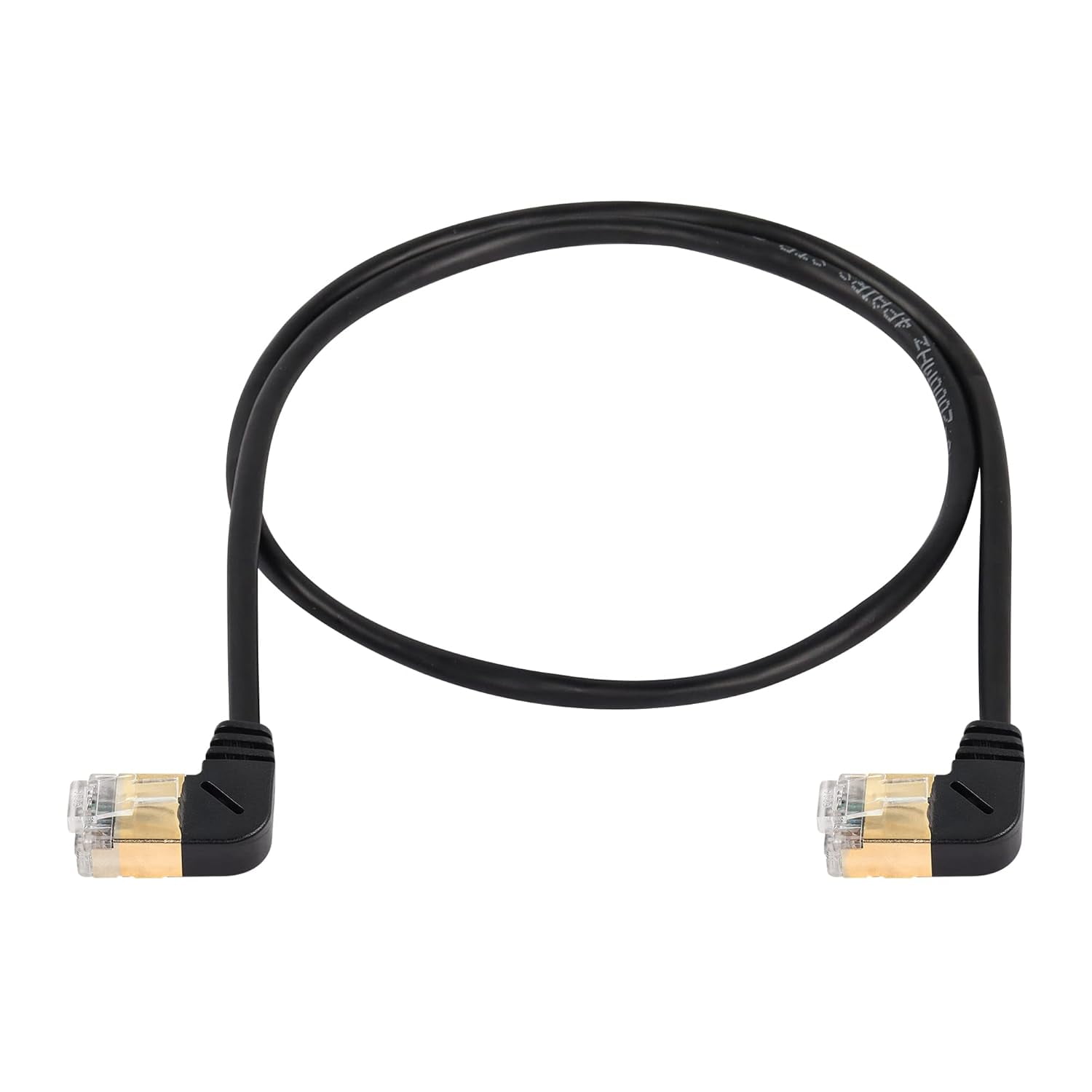 ERUCND-90 Degree Cat8 Ethernet Cable, High Speed 40Gbps 2000Mhz Network Cord, with Gold Plated Plug SFTP Wires CAT8 RJ45 Connector Gaming LAN Cable,for PC, Router 0.5M (Right to Right)