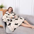 thumbnail image 5 of Oversized Wearable Blanket Hoodie,Dachshund Dog Sherpa Blanket Hoodie with Super Pockets,Super Warm Fuzzy Pullover for Women & Men, 5 of 6