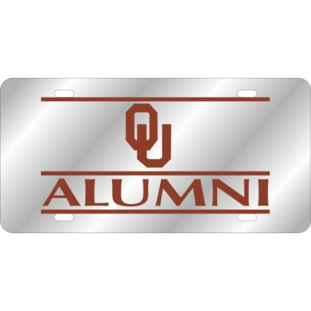 Oklahoma Sooners Alumni Sliver Laser License Plate