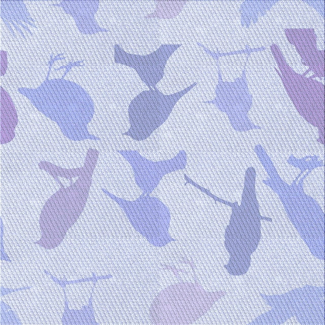 Ahgly Company Machine Washable Indoor Square Transitional Lavender Blue Area Rugs, 5' Square