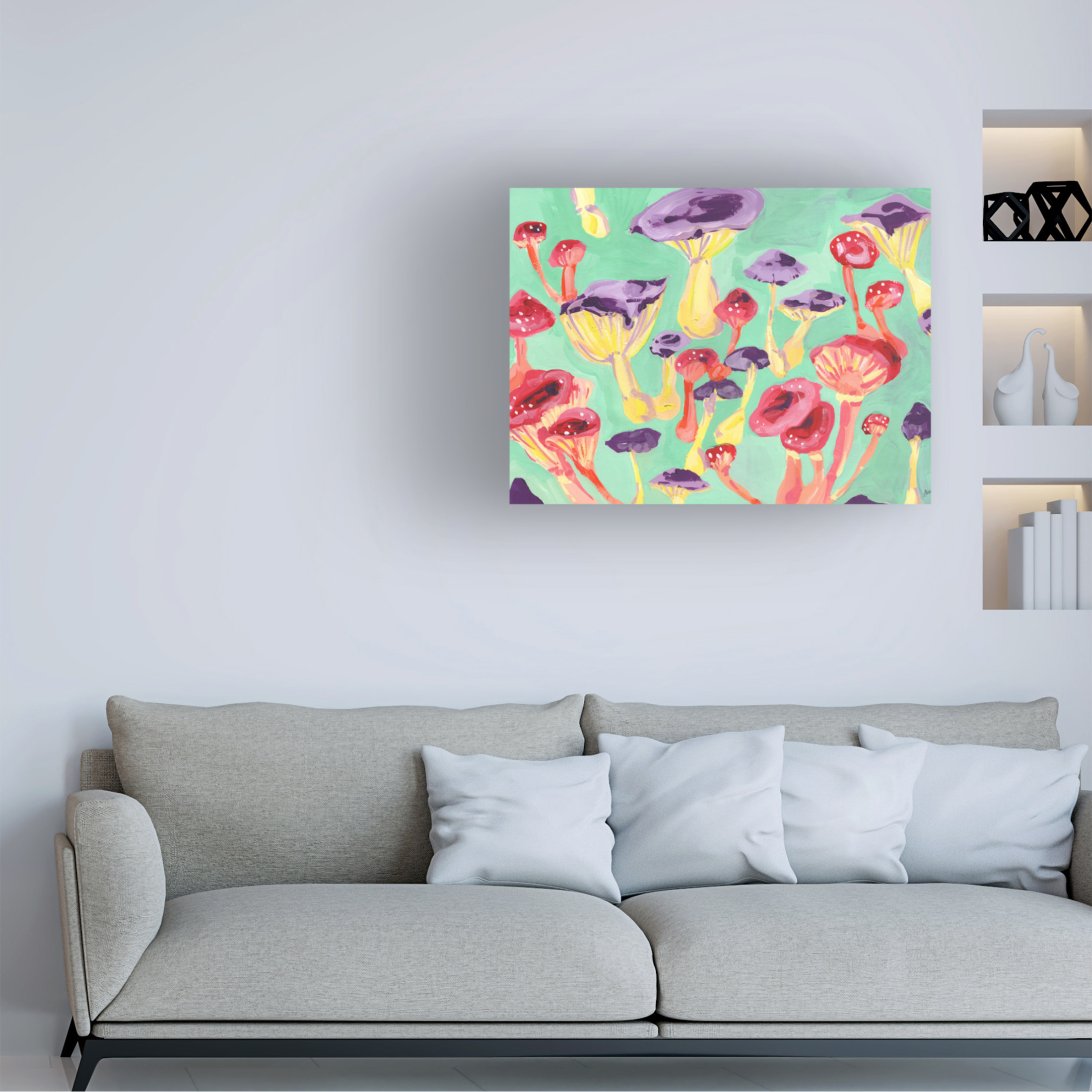 Trademark Fine Art Ania Zwara  Magic Mushrooms Canvas Wall Art