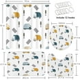 thumbnail image 2 of 4 Pcs Bathroom Sets with Shower Curtain and Rugs, Car Kids Funny Construction, Bathroom Decor Truck Cute Vehicle Tractor Shower Curtain Sets for Bathroom Decor, 2 of 4