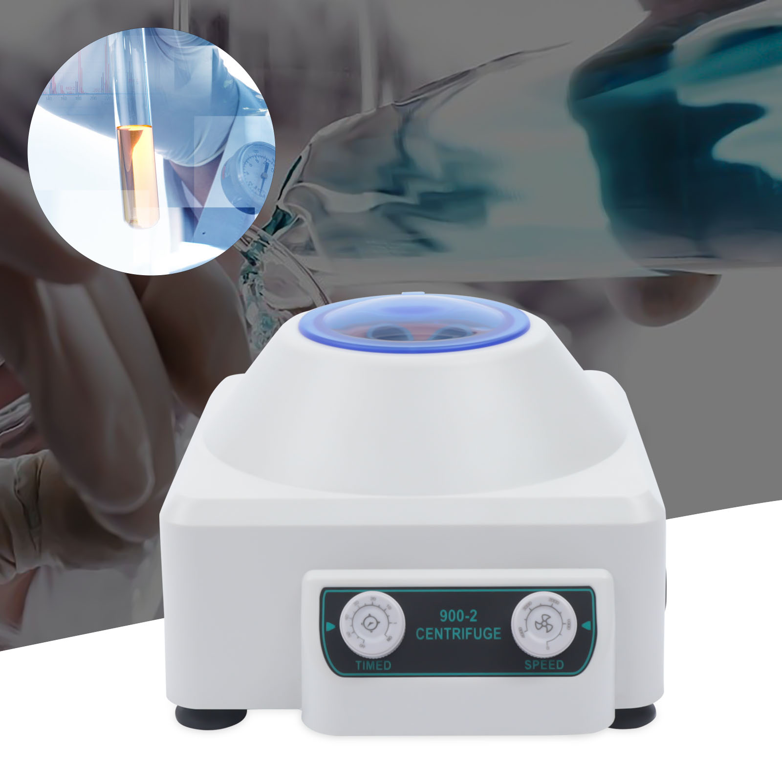 High-Performance Electric Centrifuge - 4000 RPM, 6-Tube Capacity, Adjustable Speed & Time, Low Noise, Ideal for Labs & Research
