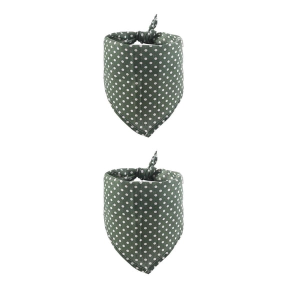 Billuyoard Bufanda de baba para mascotas, portátil, 4 estaciones, adorable, ajustable, decorativa, toalla triangular, decoración para cuello de Verde 2Conjunto