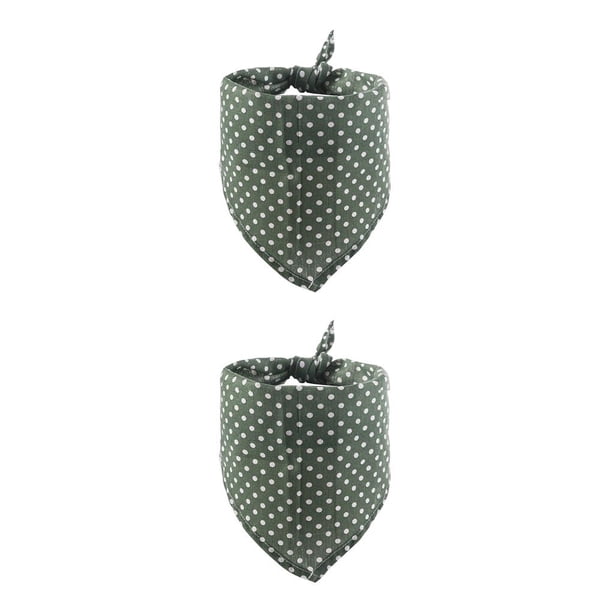 Billuyoard Bufanda de baba para mascotas, portátil, 4 estaciones, adorable, ajustable, decorativa, toalla triangular, decoración para cuello de Verde 2Conjunto