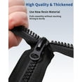 thumbnail image 4 of 27 Inch Jacket Zipper, #5 Durable Zipper For Jacket (3 Piece), Black Plastic Coat Zipper Replacement, Separating Zipper For Coat, Down Jacket, Sweatsh, 4 of 5