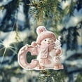 thumbnail image 3 of chaungfeng 26 Snowman Alphabet Ornaments for Christmas Tree, 2D Flat Acrylic Initial Letter Pendant, Mini Hanging Decorations for Party Gifts Decor 3.15", 3 of 5