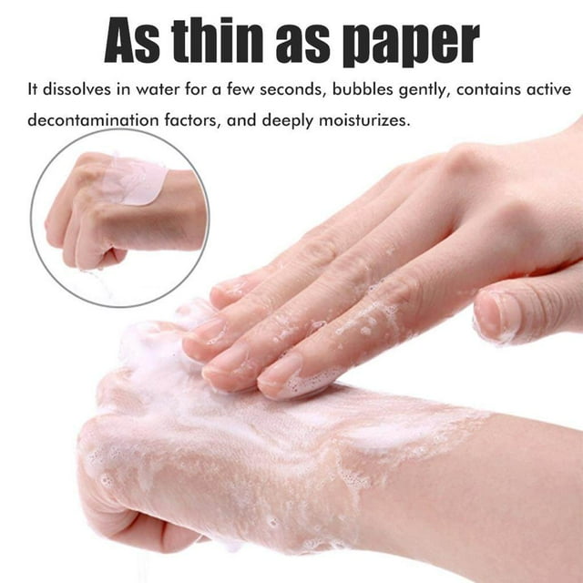50PCS/Set Soap Paper Portable Travel Soap Sheets For Outdoor Activity Scented Soap Sheet For Paper Soap for Indoor Outdoor Use