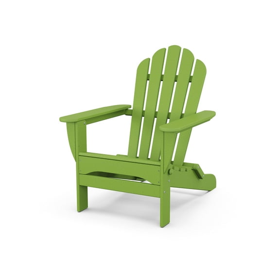 Trex Outdoors Monterey Bay Folding Outdoor Adirondack Chair in Lime