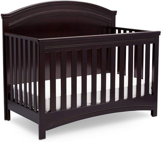 Full-Size Conversion Kit Bed Rails for Select Select Simmons Kids Cribs | Multiple Finishes Available (Espresso)