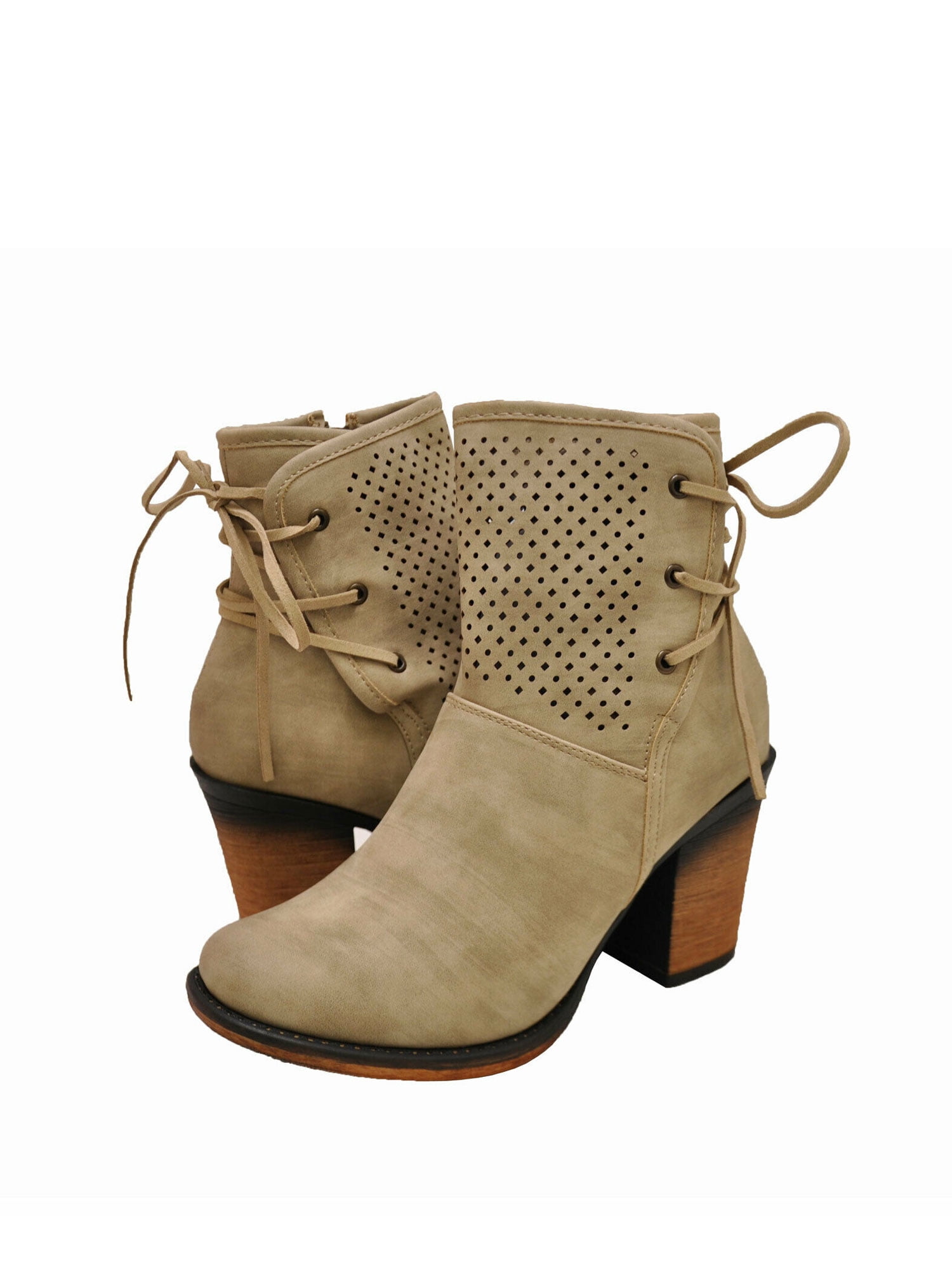 Chunky Heel Ankle Booties 89876 