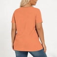 thumbnail image 6 of Gamivast Pleated Blouses for Women Plus Size Short Sleeve Scoop Neck Casual Tunic Tops Solid Color Loose Fit Flowy Shirts Lightweight Comfortable Summer Wear for Leggings Size L-XXXXL, 6 of 6