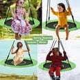 thumbnail image 5 of Tree Swings for Kids Outdoor, 40 Inch Diameter 600lb Weight & Adjustable Hanging Ropes Tree Swings, Great for Playground Swing, Backyard and Playroom(Green), 5 of 6