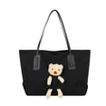 thumbnail image 2 of Cadorn Canvas Tote Shoulder Bag Large Capacity Bag for Women with Inner Pocket Black for Daily Commute, Shopping, Travel and Grocery, 2 of 7