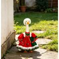thumbnail image 6 of RUINIXCW Winter Christmas Porch Goose Outfit for 23 inch Cement Plastic Goose Statue Accessories Garden Porch Goose Clothes Plush Trim Xmas Dress and Hat Set Yard Patio Lawn Decor (No Goose), 6 of 6
