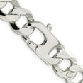 thumbnail image 3 of Sterling Silver 14mm Flat Curb Chain (26 X 14) Made In Italy qlb350-26, 3 of 5