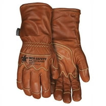 Mcr Safety Leather Drivers Gloves, Gauntlet, Brown / Brown, XL, 1 PR MU36211XL