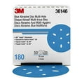 thumbnail image 2 of 3M Sanding Disc 36146 Hookit; Used For Repair And Paint Preparation Process; Blue; Ceramic Aluminum Oxide; 3 Inch Diameter; Paper Backing; 180 Grit; Hook And Loop Type Attachment; Hand And Machine Use, 2 of 5